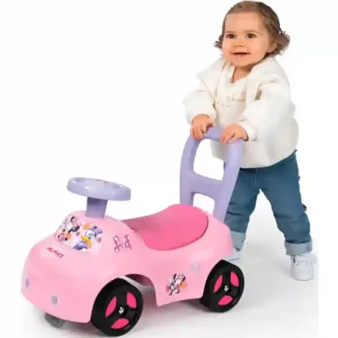 Smoby 2 az 1-ben Minnie egér bébitaxi és járássegítő, rózsaszín, Disney Junior