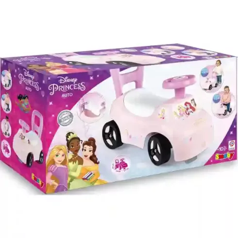 Smoby 2 az 1-ben Disney hercegnők bébitaxi és járássegítő, rózsaszín, Disney Princess