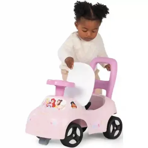 Smoby 2 az 1-ben Disney hercegnők bébitaxi és járássegítő, rózsaszín, Disney Princess