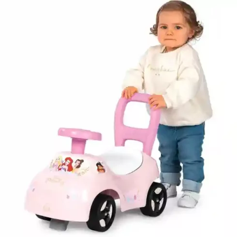Smoby 2 az 1-ben Disney hercegnők bébitaxi és járássegítő, rózsaszín, Disney Princess
