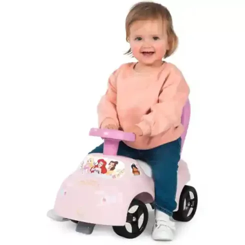 Smoby 2 az 1-ben Disney hercegnők bébitaxi és járássegítő, rózsaszín, Disney Princess