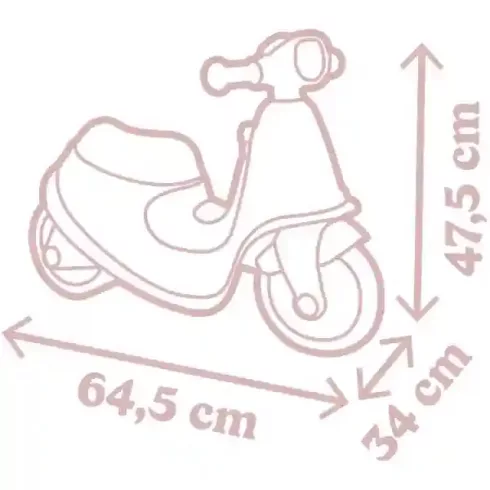 Smoby lábbal hajtós játék motor, Vespa robogó, rózsaszín