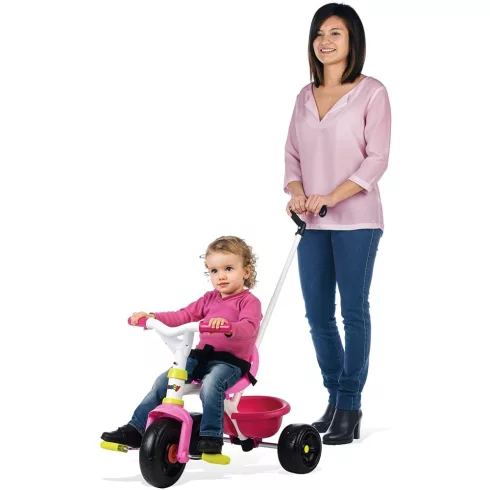 Smoby 740322 Be Fun pedálos fém tricikli - rózsaszín