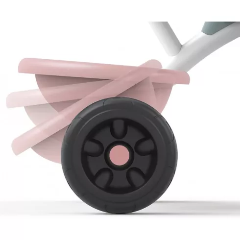 Smoby Be Fun pedálos fém tricikli szülőkarral - rózsaszín