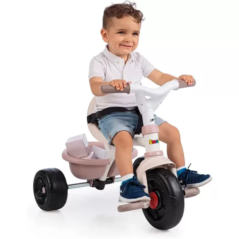Smoby Be Fun pedálos fém tricikli szülőkarral - rózsaszín