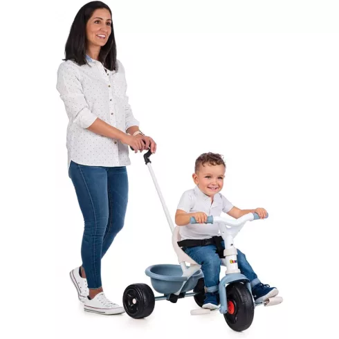 Smoby Be Fun pedálos fém tricikli szülőkarral - kék