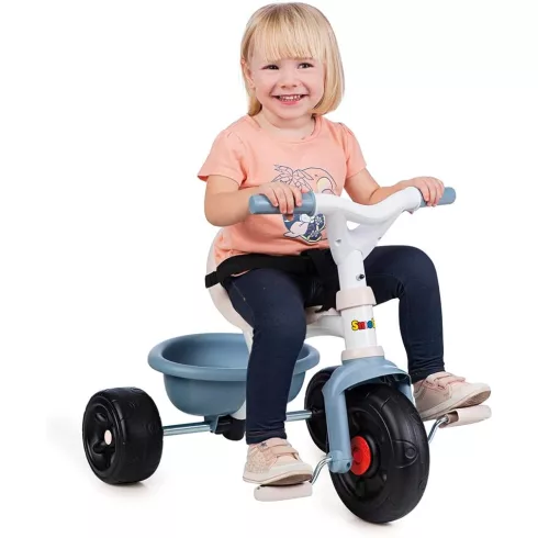 Smoby Be Fun pedálos fém tricikli szülőkarral - kék