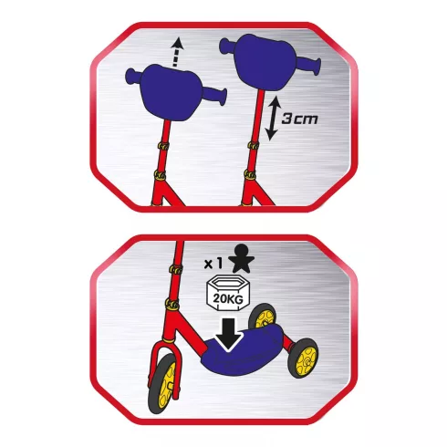 Smoby 750114 Verdák háromkerekű gyerek roller
