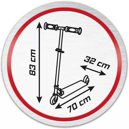 Smoby 750337 Verdák összecsukható kétkerekű gyerek roller lábfékkel