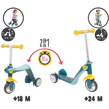 Smoby 750612 2 az 1-ben gyerek roller és bébitaxi