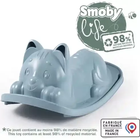 Smoby egyszemélyes cicás libikóka, kék