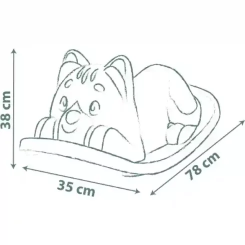 Smoby egyszemélyes cicás libikóka, kék