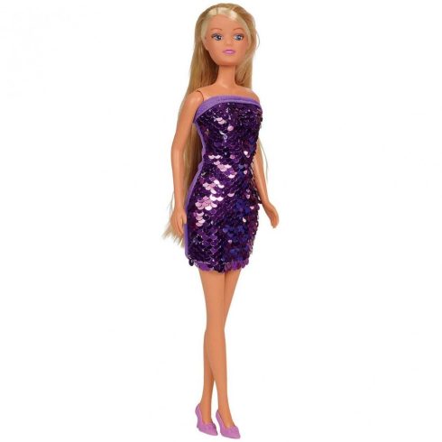 Steffi Love - Steffi barbie baba lila színű flitteres ruhában (105733366)