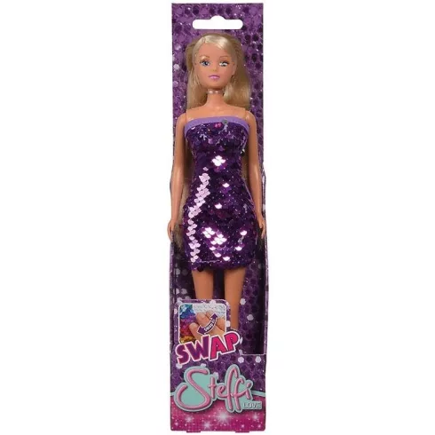 Steffi Love - Steffi baba lila színű flitteres ruhában (105733366)