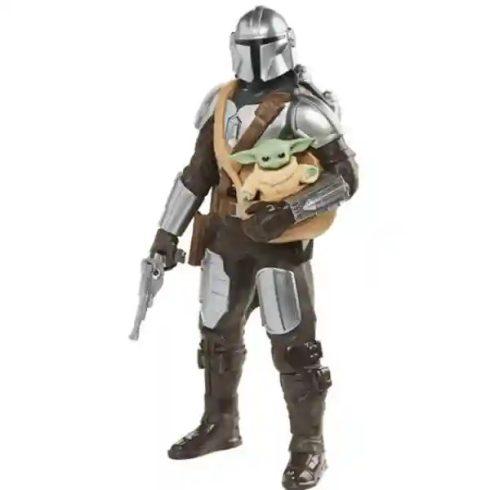 Hasbro Star Wars The Mandalorian - Mandalóri és Grogu interaktív akciófigurák 30cm (csomagolássérült)