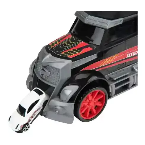 Super Wheelz óriás hordozható autószállító kamion 9db járművel és kiegészítőkkel