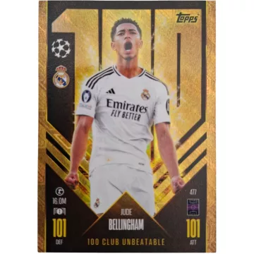   Topps Match Attax 100 Club Unbeatable Jude Bellingham focis kártya, Real Madrid CF