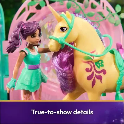 Unikornis Akadémia - Istálló Ava babával és színváltós Levél unikornisával, Unicorn Academy (csomagolássérült)