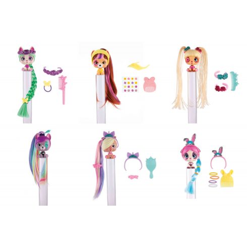 VIP Pets - Meglepetés mini kutya figura hosszú hajjal S1
