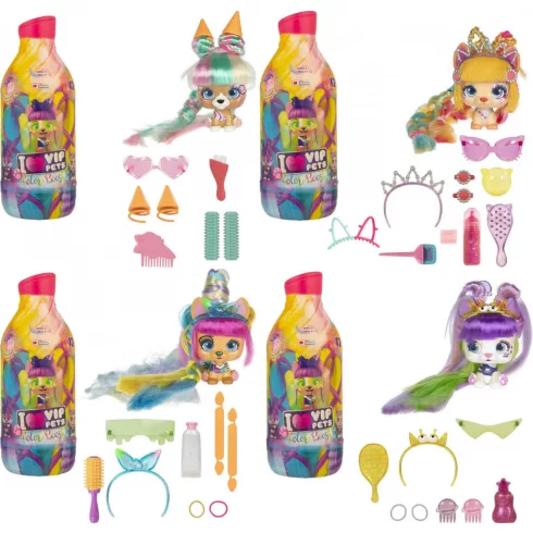 VIP Pets Color Boost - Meglepetés kutya figura hosszú, festhető hajjal S3