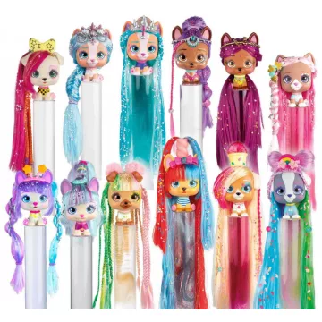   VIP Pets Glitter Twist - Meglepetés kutya figura csillámos, hosszú hajjal S2