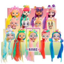   VIP Pets Spring Vibes - Meglepetés kutya figura hosszú hajjal és virág tetoválással S4