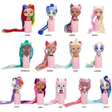   VIP Pets Glam Gems - Meglepetés kutya figura hosszú hajjal S5
