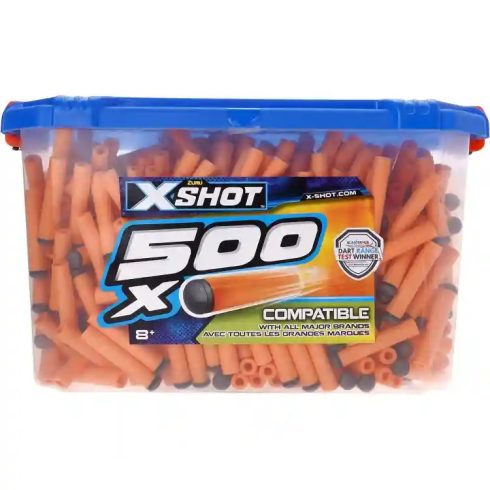 X-Shot 500db szivacslövedék tárolódobozban