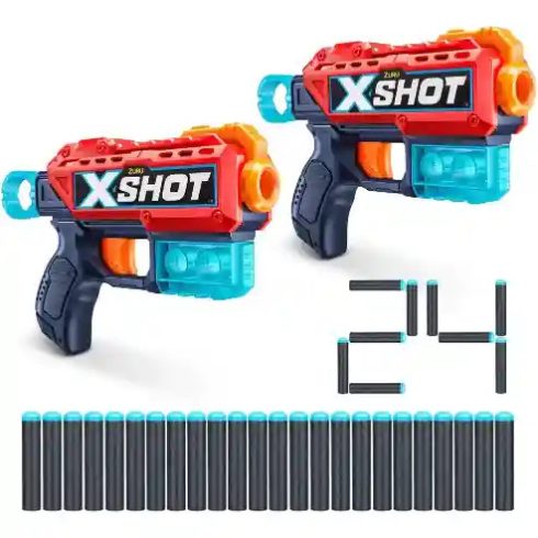 X-Shot Kickback 2db játék szivacslövő fegyver 24db lövedékkel