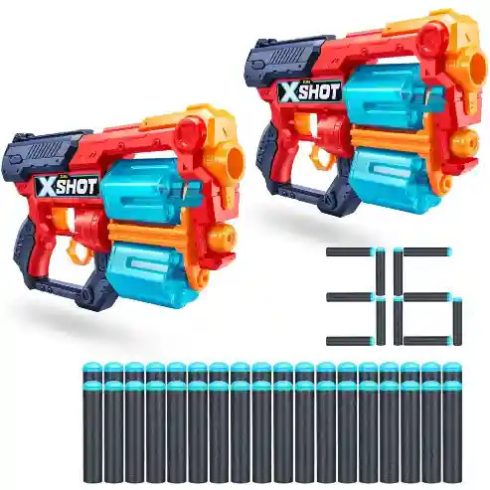 X-Shot Xcess 2db játék szivacslövő forgótáras fegyver 36db lövedékkel