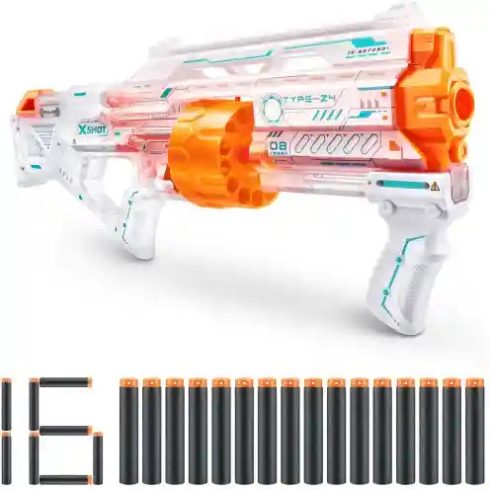 X-Shot Skins Last Stand Ghost játék szivacslövő forgótáras fegyver 16db lövedékkel