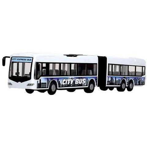Dickie Toys City - Városi csuklós busz nyitható ajtókkal 46cm - fehér (203748001)